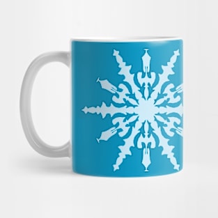 Light Blue Snowflake Mug